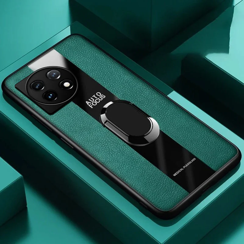 Plexiglass Luxury Leather Ring Case - OnePlus - Image 17