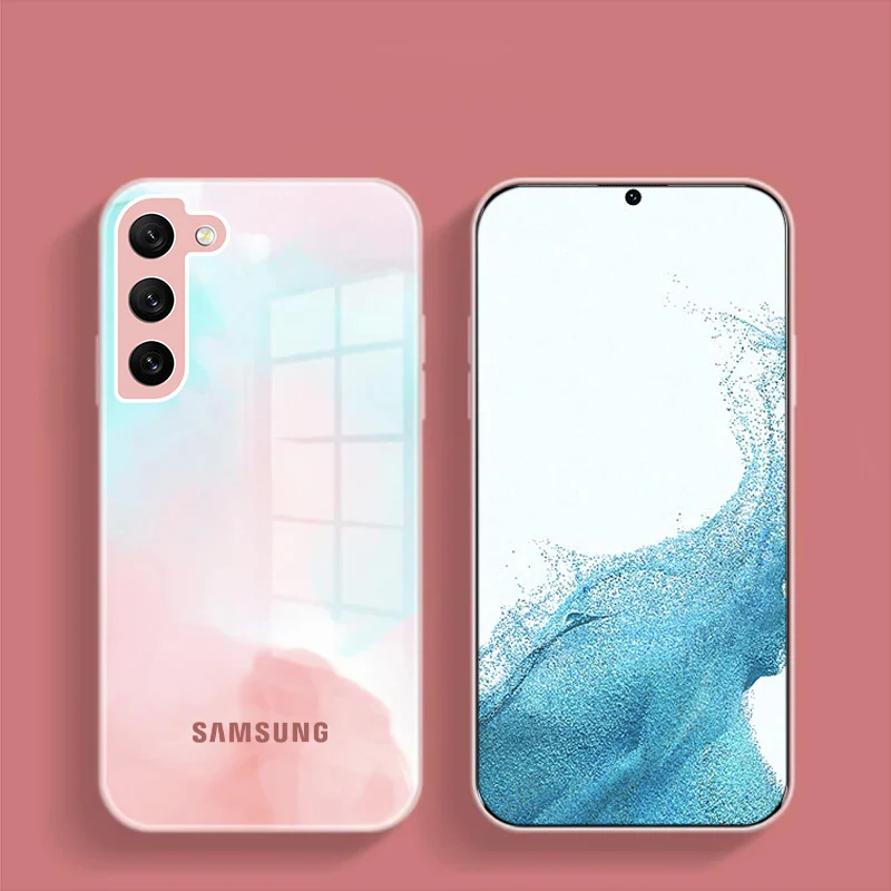 Galaxy S22 Series Colorful Wave Glass Phone Case - Image 5