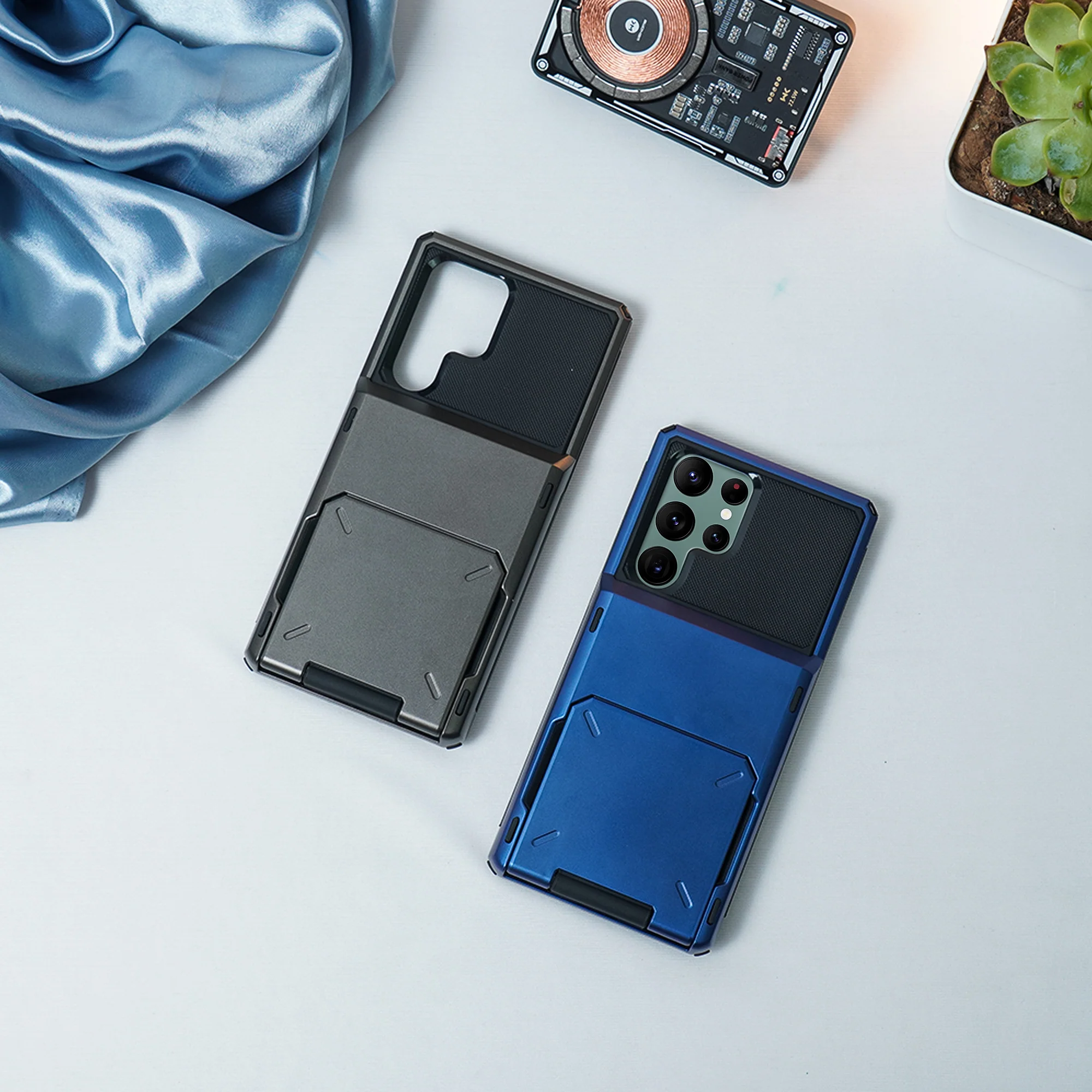 Galaxy S22 Series Hidden Card Holder Hybrid Case - Image 4