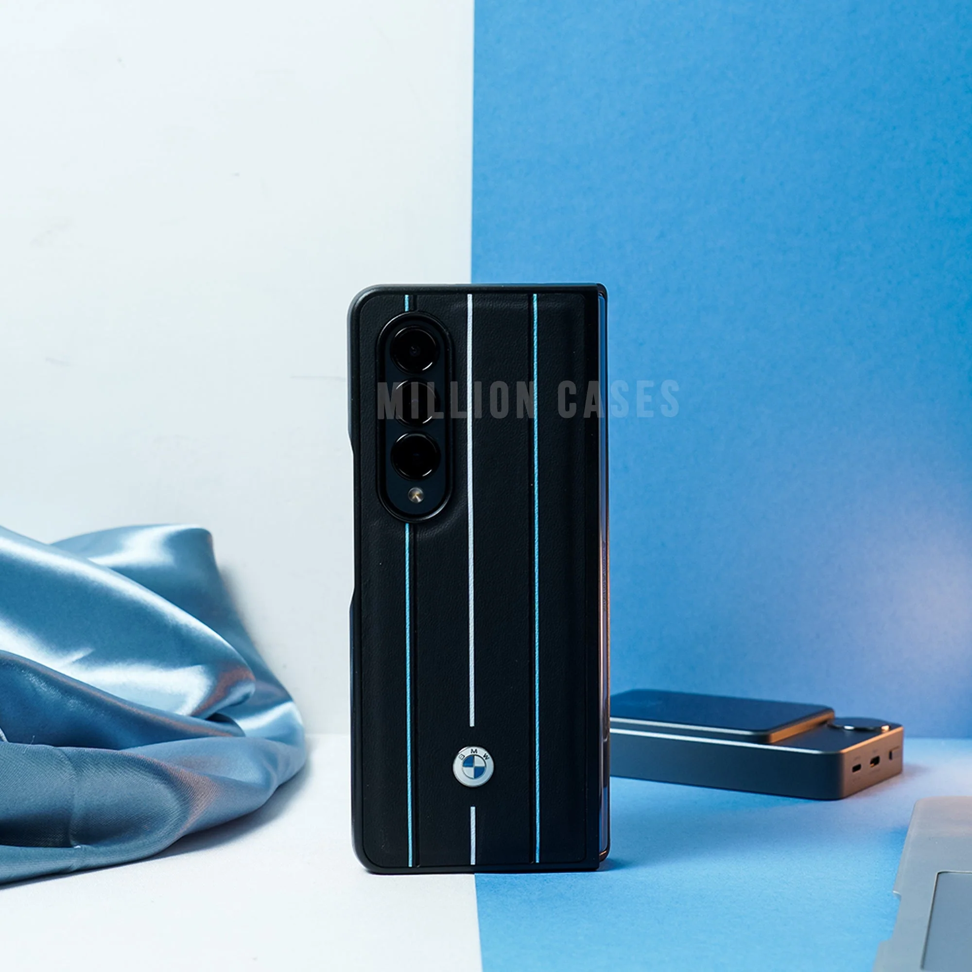 Galaxy Z Fold Series Luxurious Logo Stripe Case - Image 3
