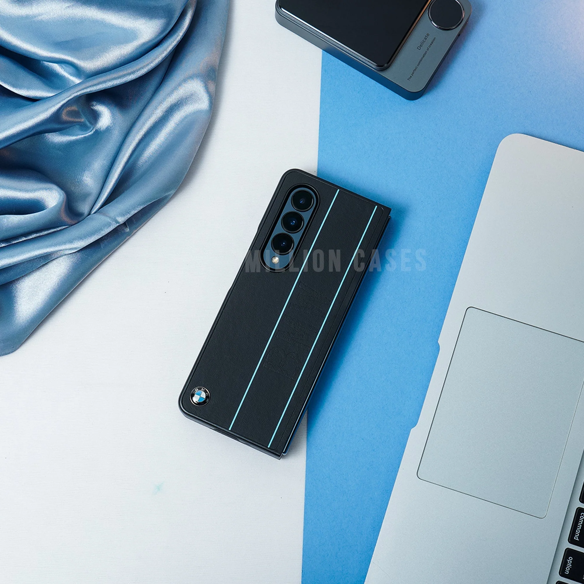 Galaxy Z Fold Series Luxurious Logo Stripe Case - Image 7