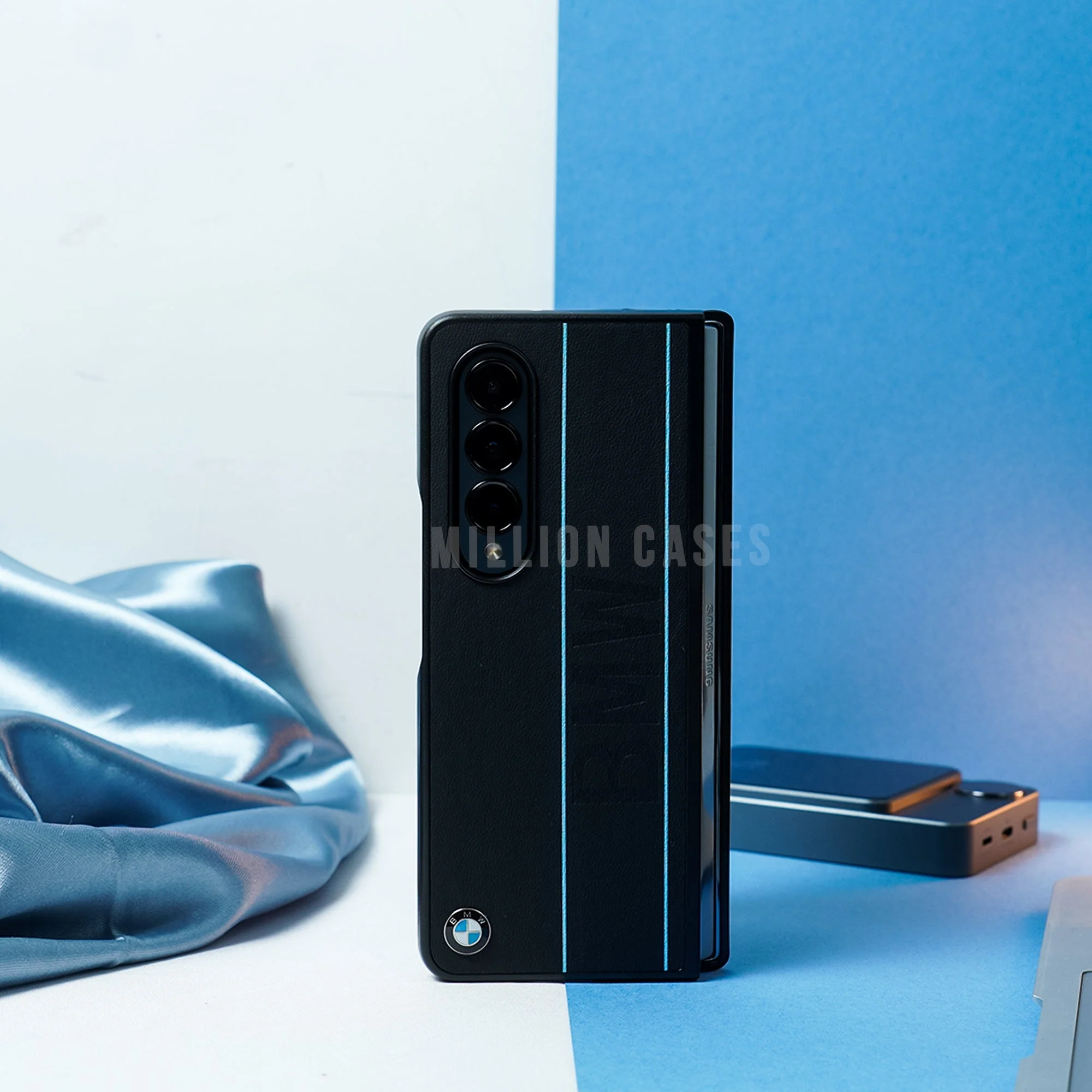 Galaxy Z Fold Series Luxurious Logo Stripe Case - Image 9