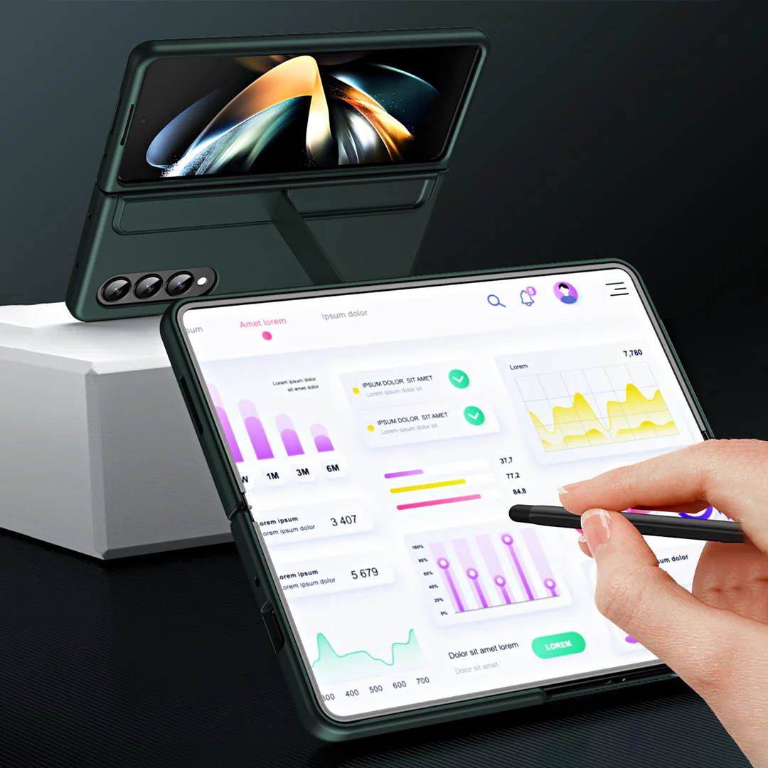 Galaxy Z Fold4 Detachable Pen Holder Kickstand Case - Image 8