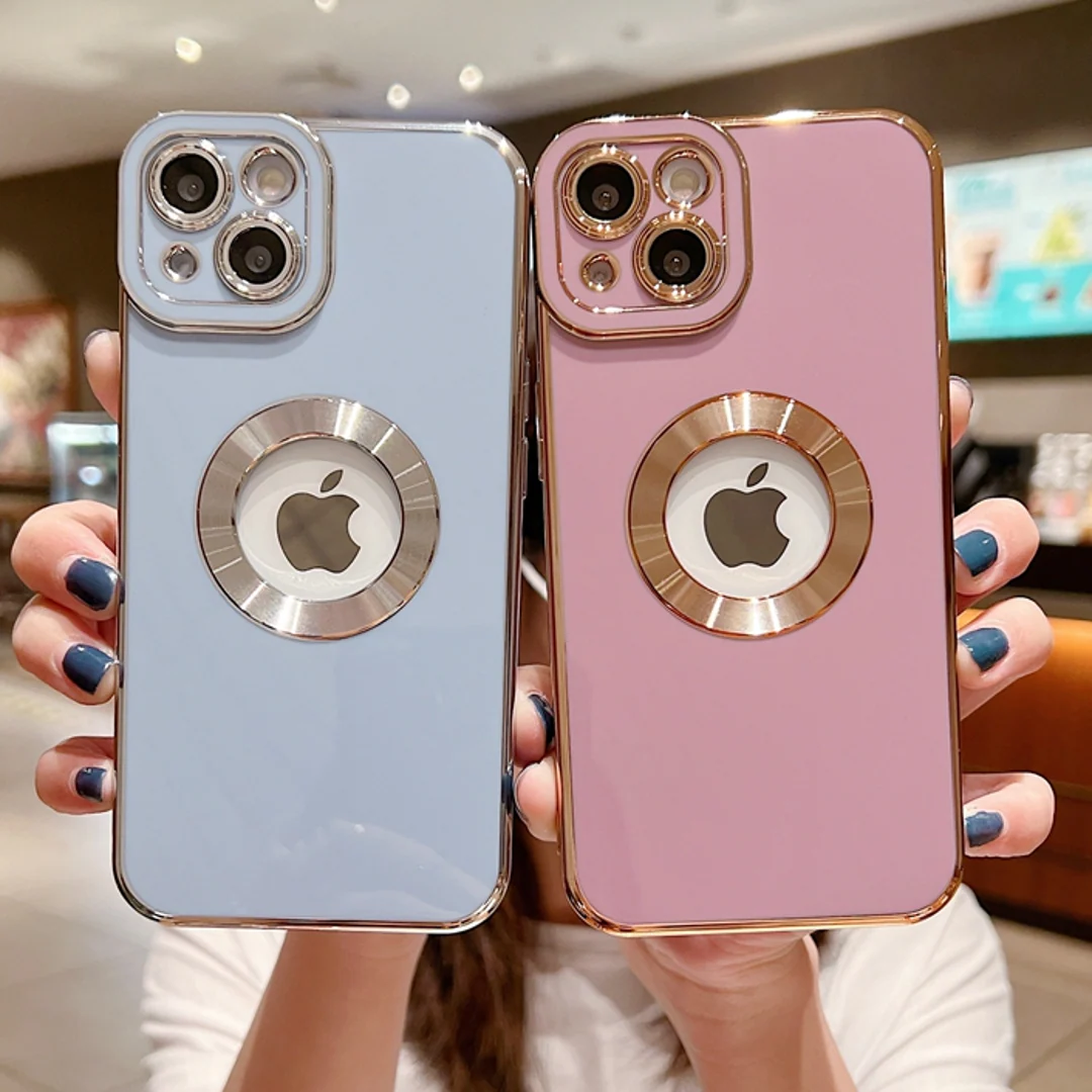 iPhone 12 Pro Max Classic Plating Logo Cut Camera Protection Case - Image 5