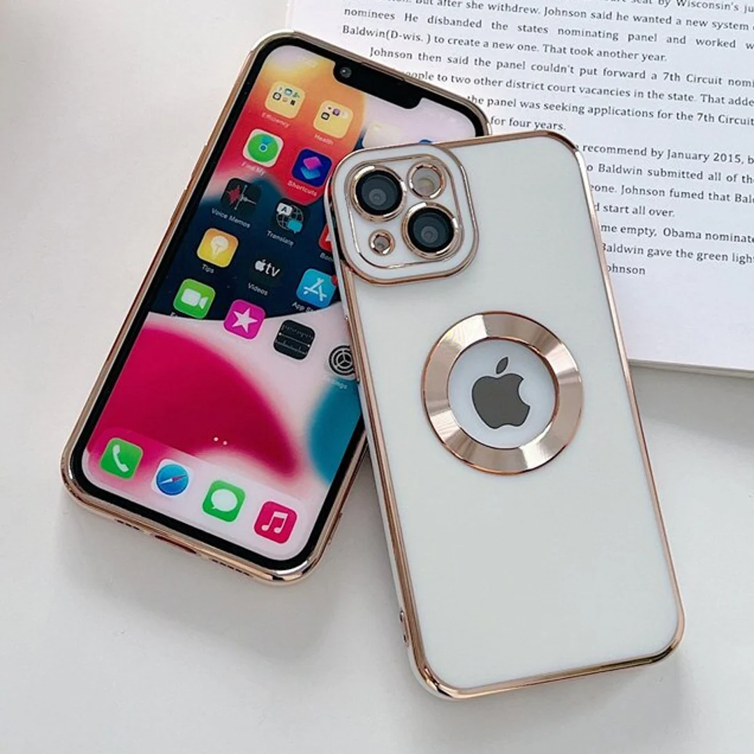 iPhone 12 Pro Max Classic Plating Logo Cut Camera Protection Case - Image 8