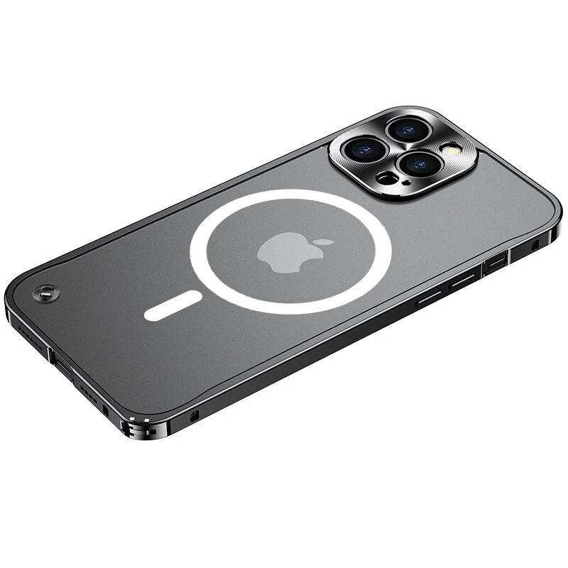 iPhone 14 Frosted Glass Magsafe Edition Magnetic Bumper Case - Image 9