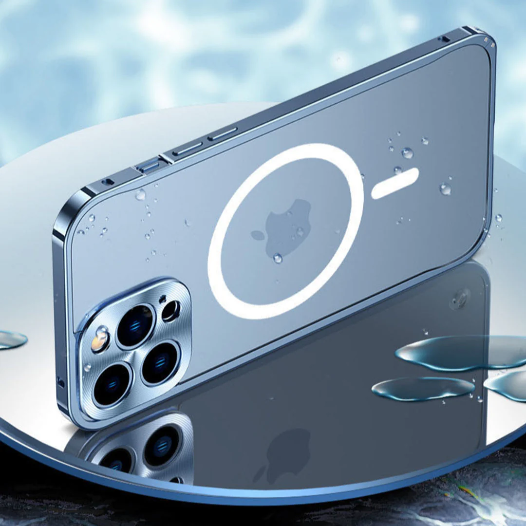 iPhone 14 Series Frosted Glass Magsafe Edition Magnetic Bumper Case - Image 6