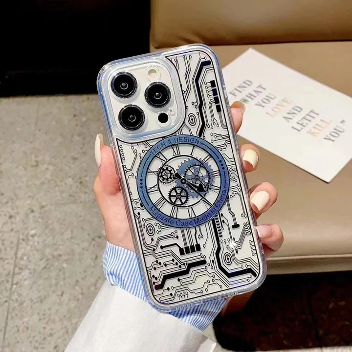 iPhone 14 Series Magsafe Edition Mecha Transparent Case - Image 5