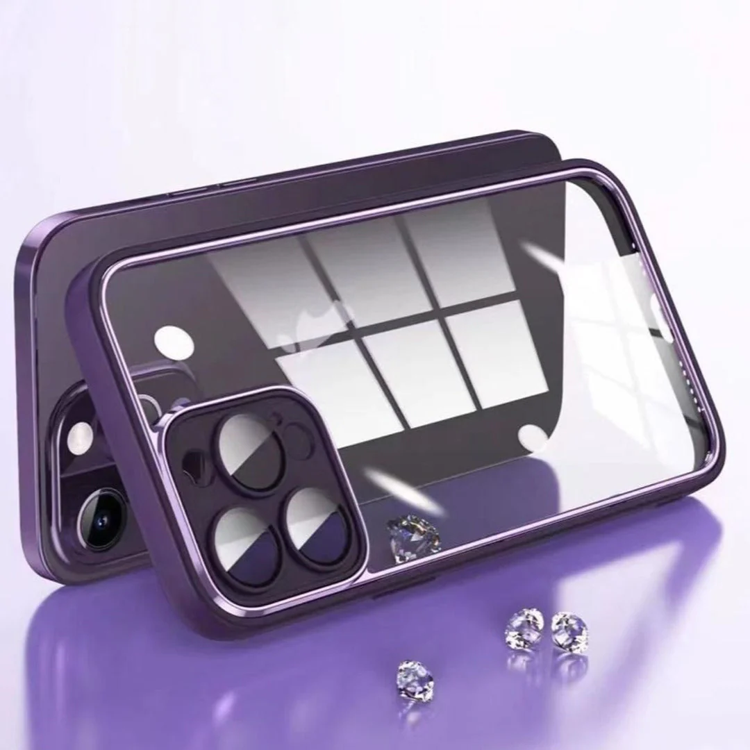 iPhone 14 Series Transparent Electroplating Camera Protection Case - Image 5